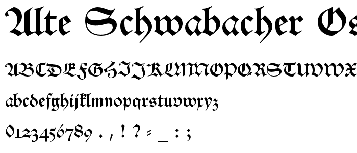 Alte Schwabacher OSF font